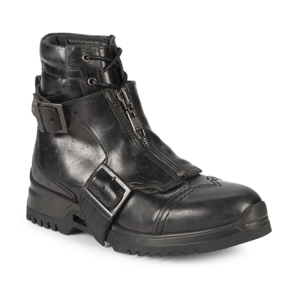 Diesel leather buckle boots. Size 39